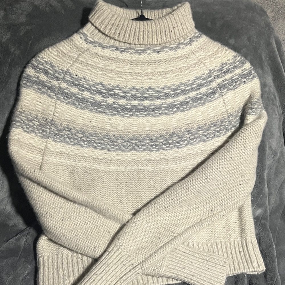 Vince wool/cashmire Turtleneck Sweater - Cream and Gray